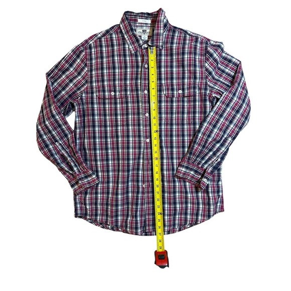 Club Room Men's‎ Plaid Long Sleeve Button Down Shirt 100% Cotton Large Fitted - Picture 4 of 6